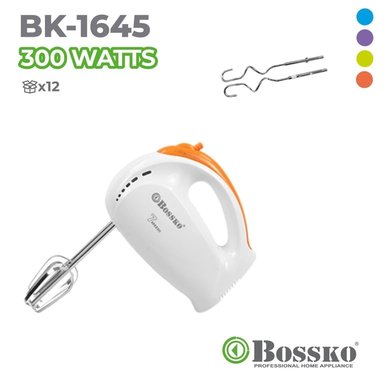 BATIDOR A MANO BOSSKO BK-1645 NARANJA 300 WATS