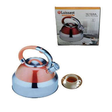 TETERA LUISSANT LU-324T-SA ACERO INOXIDABLE NARANJA 3.5 L