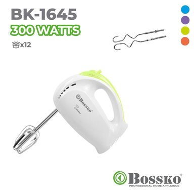 BATIDOR A MANO BOSSKO BK-1645 VERDE 300 WATS