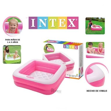 PISCINA INTEX PARA BEBÉS ROSA 85X85X23CM
