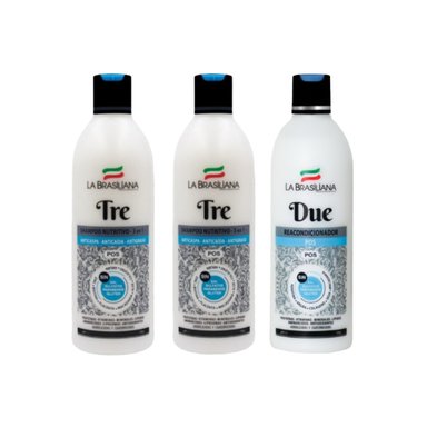 SET 2 SHAMPOO TRE LA BRASILIANA + REACONDICIONADOR DUE LIBRES SAL