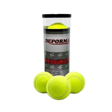 PELOTA TENIS DEPORMAX TUBO 3 UNIDADES - 2