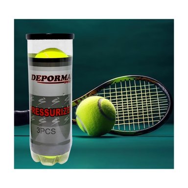 PELOTA TENIS DEPORMAX TUBO 3 UNIDADES - 3