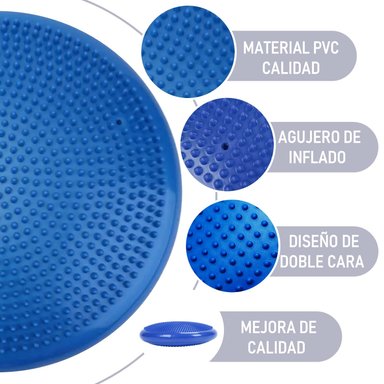 DISCO DE EQUILIBRIO CON INFLADOR PILATES YOGA FITNESS - 2