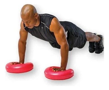 DISCO DE EQUILIBRIO CON INFLADOR PILATES YOGA FITNESS-NEGRO - 5