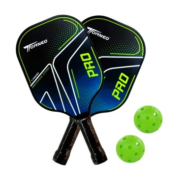 SET DE RAQUETAS PICKLEBALL PADDLE PROFESIONAL FIBRA DE VIDRIO PRO 350 TORNEO