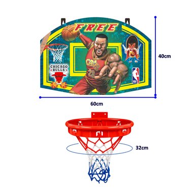 TABLERO DE BÁSQUET PARA PARED MÁS ARO Y RED – RECREATIVO - 3