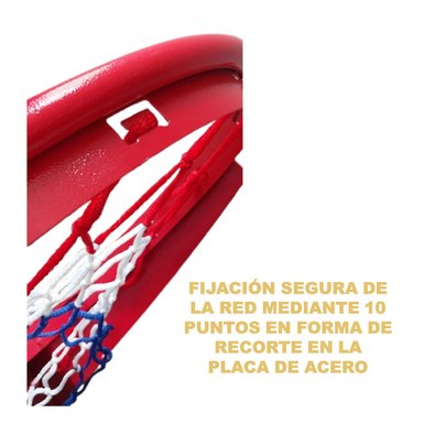 ARO DE BÁSQUET PROFESIONAL 40CM ACERO SÓLIDO - 5