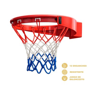 ARO DE BÁSQUET PROFESIONAL  45CM ACERO SÓLIDO MEDIDA OFICIAL - 2