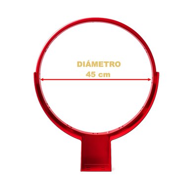 ARO DE BÁSQUET PROFESIONAL  45CM ACERO SÓLIDO MEDIDA OFICIAL - 4