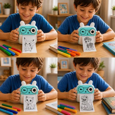 CÁMARA DIGITAL CONEJITO CON IMPRESIÓN TÉRMICA FULL HD PARA NIÑOS + PLUMONES - 2