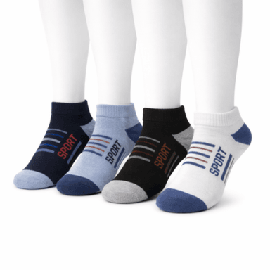 MEDIAS ALGODÓN NIÑO AZUL TOBILLERAS 9-11 12 PARES