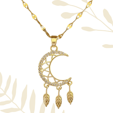 COLLAR LUNA - BAÑADO EN ORO 18KG - 2