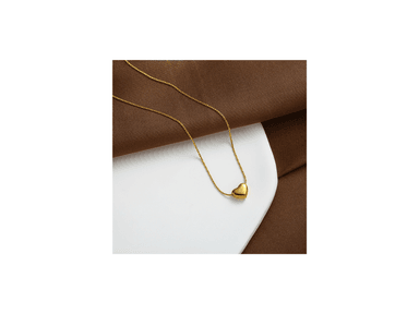 COLLAR CORAZON MINIMALISTA - BAÑADO EN ORO 18 KG