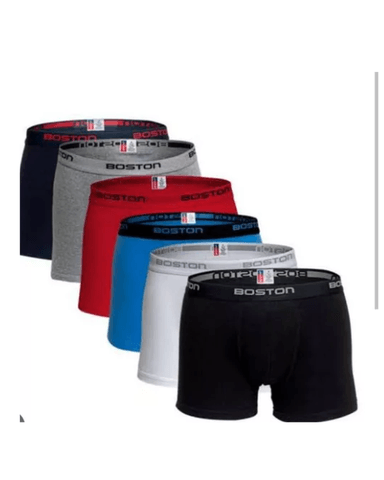 BOSTON PACK X6 BOXER CORTO MULTICOLOR - ROPA INTERIOR