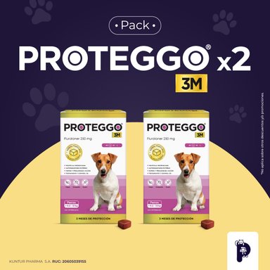 PROTEGGO 3M (4,5 – 10 KG.) ANTIPULGAS PARA PERROS PACK X 2