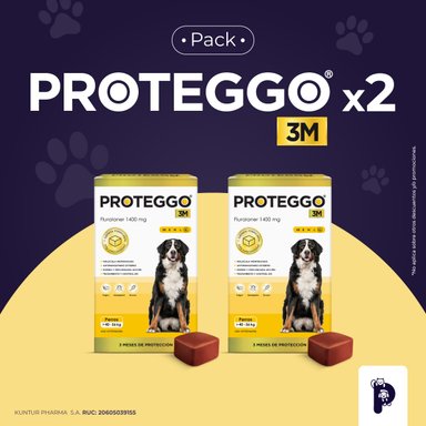 ANTIPULGAS PARA PERROS PROTEGGO 3M DE >40 – 56 KG - PACK X 2
