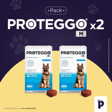 ANTIPULGAS PARA PERROS - 400 MG. DE 20 A 40 KG - PACK X 2