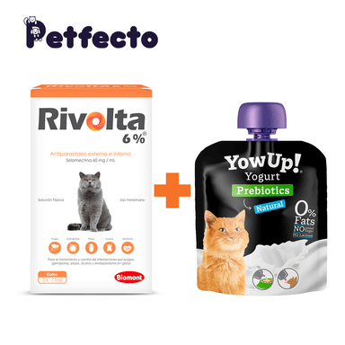 RIVOLTA 6% + 1 YOGURT PARA GATOS YOWUP PREBIÓTICOS GATOS 85GR