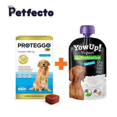 PROTEGGO 3M (>20 – 40 KG.) ANTIPULGAS PARA PERROS +1 YOGURT PREBIOTICO