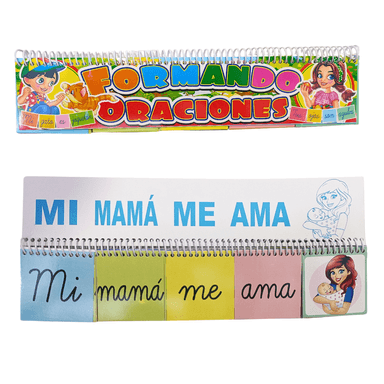 JUEGO DIDÁCTICO FORMANDO ORACIONES, LETRAS MOVILES ANILLADO