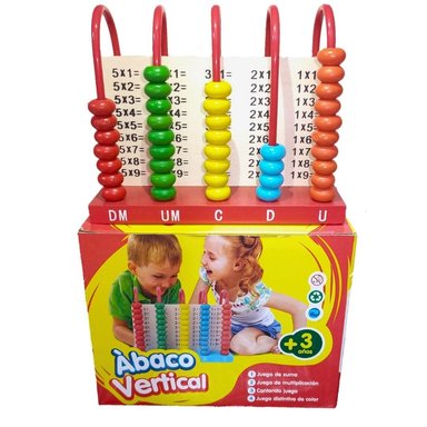 ABACO VERTICAL JUGUETE EDUCATIVO MATEMÁTICO HASTA DECENA DE MILLAR