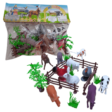 SET DE ANIMALES DE GRANJA CON ACCESORIOS