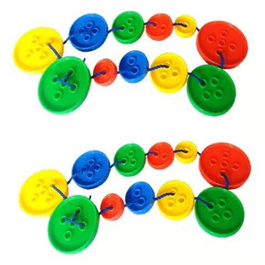 FIGURAS BOTONES GEOMÉTRICO GRANDES JUEGO DIDÁCTICO ENSARTAR PASADO ENHEBRADO