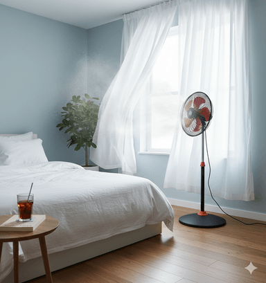 VENTILADOR BOSSKO BK-8314VC 16' PEDESTAL 5 ASPAS NARANJA - 2