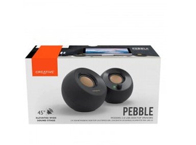 PARLANTE CREATIVE PEBBLE 2.0 4.4W 3.5MM USB-POWER BLACK - 3