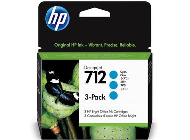 TINTA HP 3ED77A CIAN 712A 3 PACK 29ML - 1