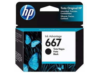 TINTA HP 3YM79AL NEGRO 667 BLACK