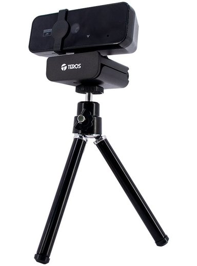 WEBCAM TEROS TE-9072, 2K, MICRÓFONO INCORPORADO, USB 2.0 - 3
