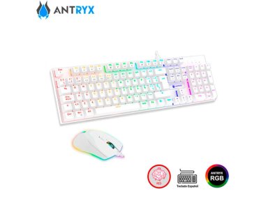 KIT GAMING ANTRYX GC-3100 X3 WHITE, TECLADO SWITCH RED, MOUSE, AURICULARES - 2