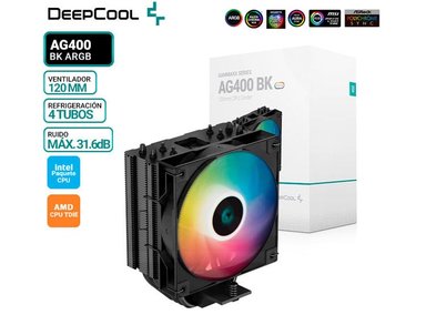 COOLER DE PROCESADOR DEEPCOOL AG400 BK ARGB - 1