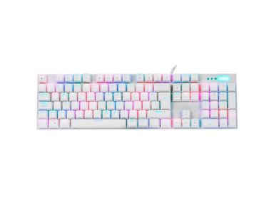 KIT GAMING HALION DAMON HA-863C WHITE, TECLADO + MOUSE, SWITCH RED, RGB - 3