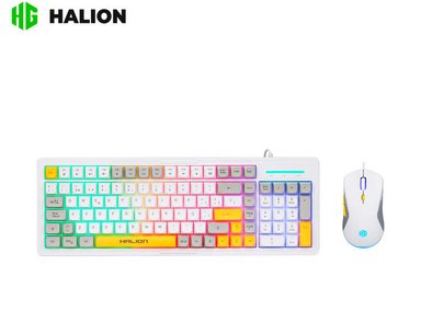 KIT GAMER HALION COBRA K425C, TECLADO Y MOUSE, RAINBOW - 2