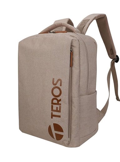 BACKPACK TEROS CITY III TE-9046BG, PARA NOTEBOOKS DE HASTA 15.6', COLOR BEIGE