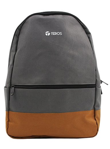 BACKPACK TEROS NOVA TE-ACS9020GR, PARA NOTEBOOKS DE HASTA 15.6', COLOR GRIS/MARRÓN