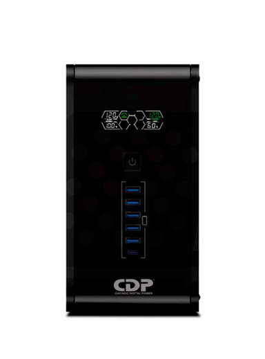 UPS INTERACTIVO CDP (CHICAGO DIGITAL POWER) R-SMART 1010I, 1000VA / 500W - 2