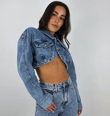 CASACA MUJER BENCUS JEANS CORTA JEAN RIGIDO - 2