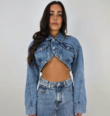 CASACA MUJER BENCUS JEANS CORTA JEAN RIGIDO - 4