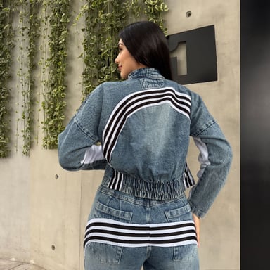CASACA DENIM MODELO HARD MUJER URBANO - 2