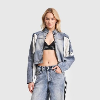 CASACA DENIM MODELO HARD MUJER URBANO - 8
