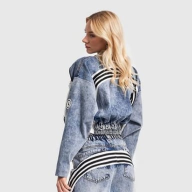 CASACA DENIM MODELO HARD MUJER URBANO - 9