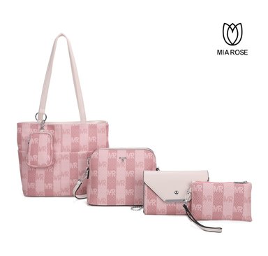 CARTERA ALESSIA SET DE 5PCS CARTERA+BOLSO+MORRAL+NECESER+MONEDERO
