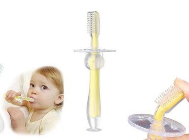 MORDEDOR CEPILLO AMARILLO SILICONA