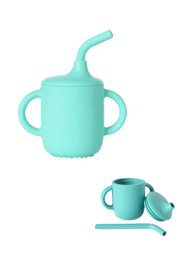 TAZA CON SORBETE TURQUESA SILICONA