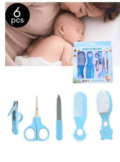 SET CUIDADO DEL BEBE 6 PCS CELESTE