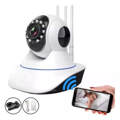 CÁMARA FOREMANSHOP WIFI HD 1280 X 720MPX SEGURIDAD INTELIGENTE IP 3 ANTENAS/ GIRATORIA - 1